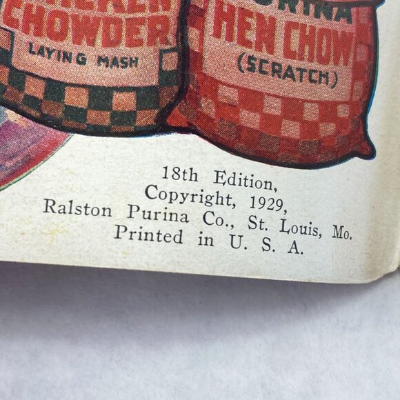Vintage 1929 Purina Poultry Book Advertising - Picture 5 of 11